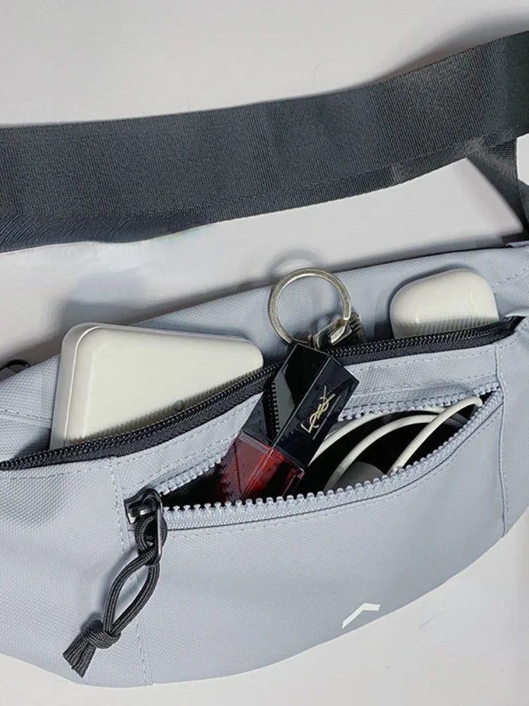 Foufurieux Large Capacity Storage Chest Bag Nylon Pack Women Big Blet Bag