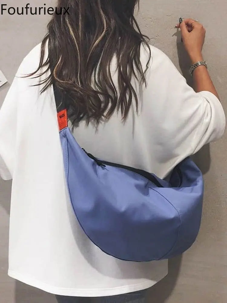 Foufurieux Large Capacity Women's Hobos Shoulder Bag Top Canvas Crossbody Bags