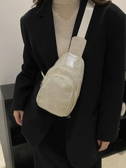 Foufurieux Leather Men Bag Casual Chest Bag Messenger Shoulder Cross Bag