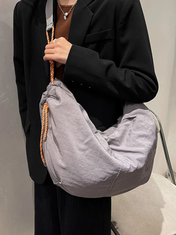 Soft Nylon Big Capacity Side Bags Lady Shoulder Crossbody Sling Bags