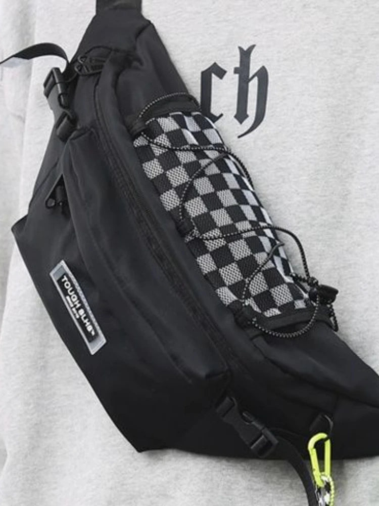 Foufurieux Men's Chest Bag Messenger Bag Shoulder Bag Canvas Sports Bag