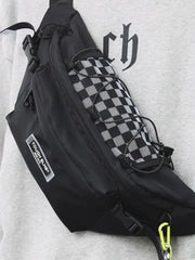 Foufurieux Men's Chest Bag Messenger Bag Shoulder Bag Canvas Sports Bag