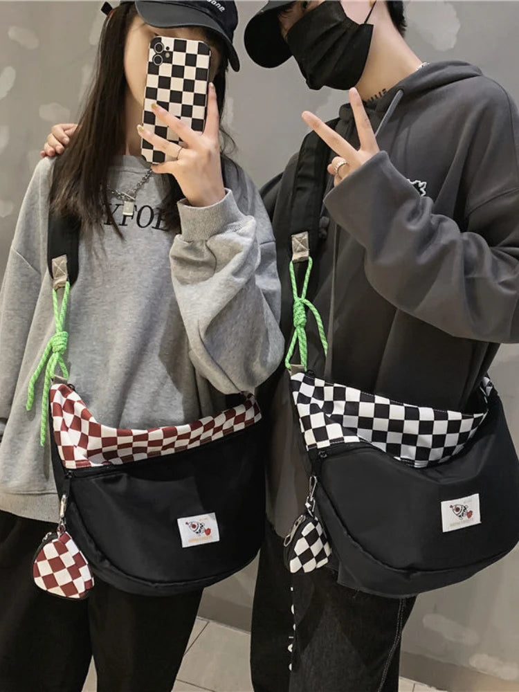 Japanese Casual Men's Shoulder Bag Student Dumpling Bag