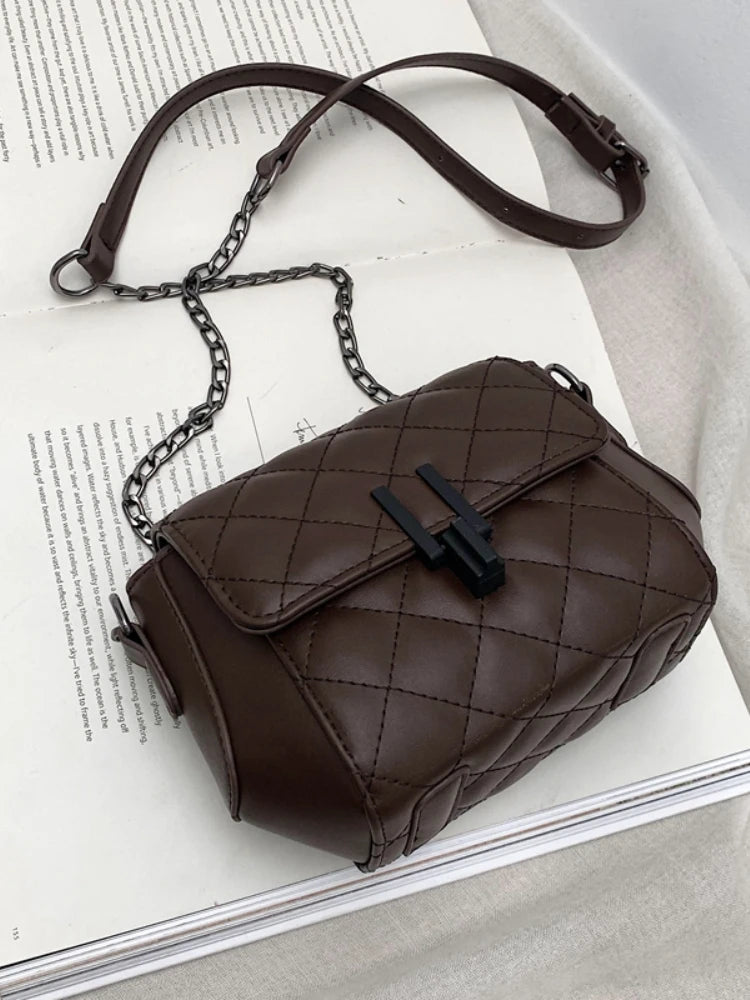 Foufurieux Rhombus Chain Bag Women's Crossbody Bag