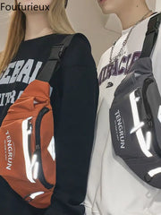Nylon Reflective Chest Pack Waist Bag for Travel Crossbody