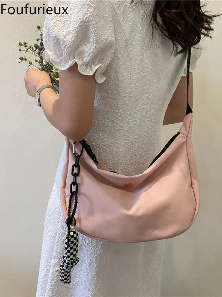 Oxford Women's Shoulder Bag Casual Travel Tote Solid Hand Messenger Purse