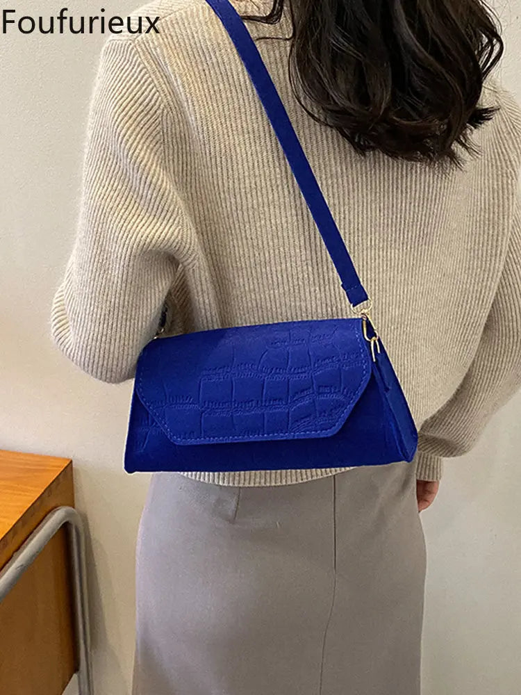 Foufurieux PU Leather Plaid Totes Wallet High Bag Girls Casual