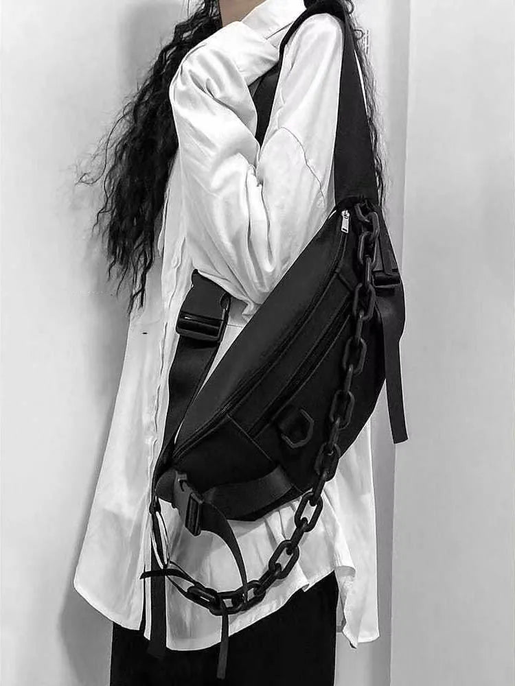 Foufurieux Pu Leather Chestbag One Shoulder Crossbody Bag