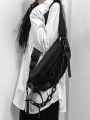 Foufurieux Pu Leather Chestbag One Shoulder Crossbody Bag