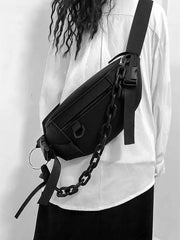 Foufurieux Pu Leather Chestbag One Shoulder Crossbody Bag