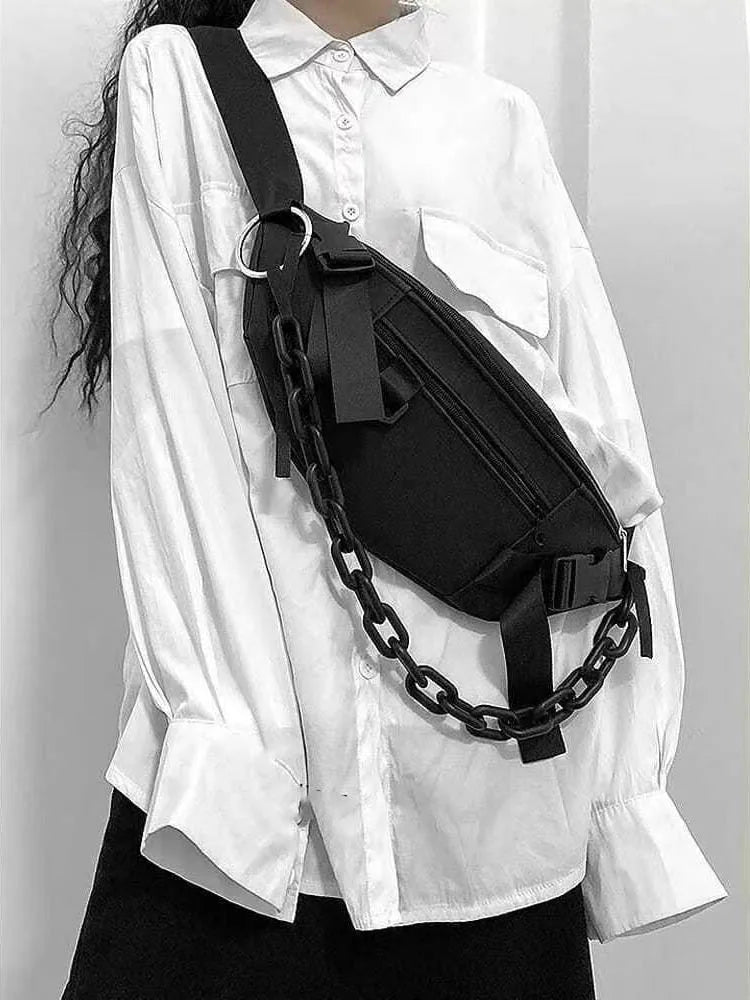 Foufurieux Pu Leather Chestbag One Shoulder Crossbody Bag