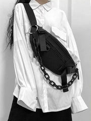 Foufurieux Pu Leather Chestbag One Shoulder Crossbody Bag