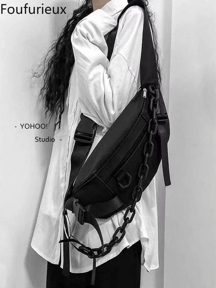 Foufurieux Pu Leather Chestbag One Shoulder Crossbody Bag
