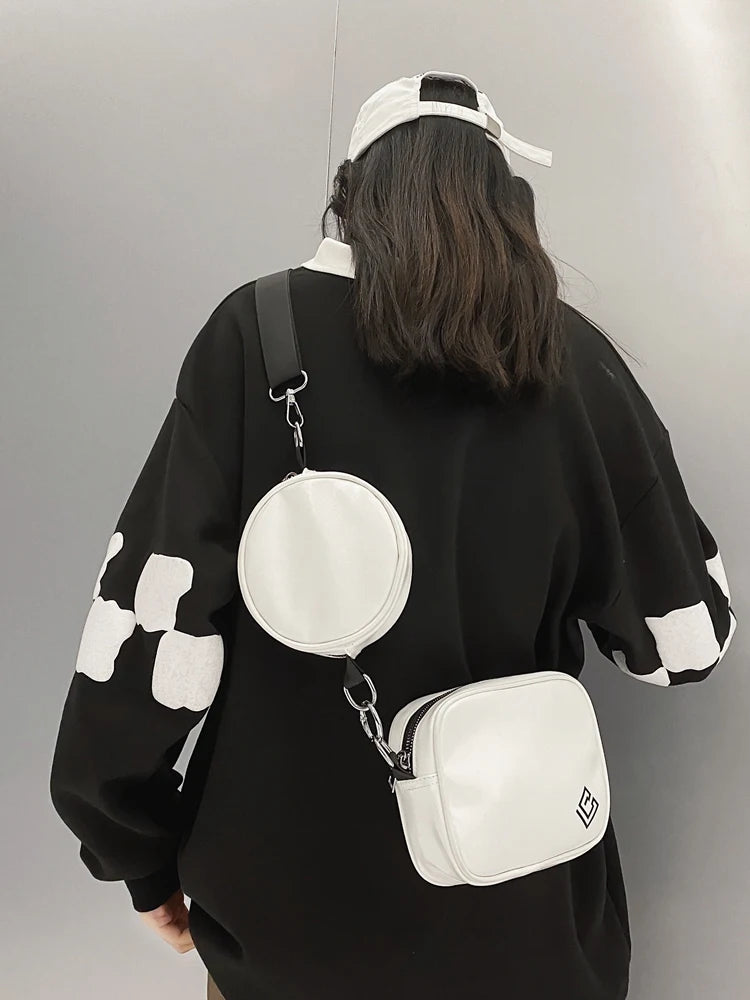 Foufurieux Saddle Bag for Women Japanese Shoulder Bags Multifunctional Backpack