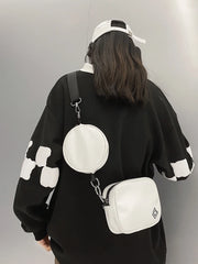 Foufurieux Saddle Bag for Women Japanese Shoulder Bags Multifunctional Backpack