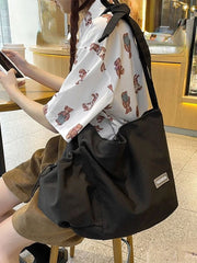 Foufurieux Solid Women Purses Handbags Soft Canvas Shoulder Messenger Bags