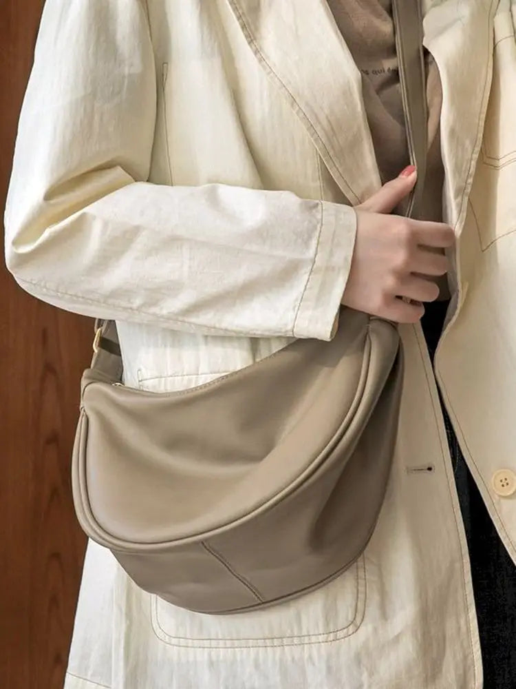 Large-capacity Pu Leather Messenger Bag Female