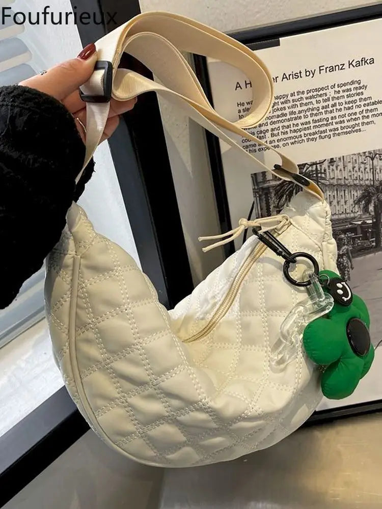 Foufurieux Summer Large-capacity Bag Women Rhombus Women Bag Casual Shoulder