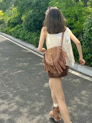 Retro Saddle Crossbody Bag Small Shoulder Pack