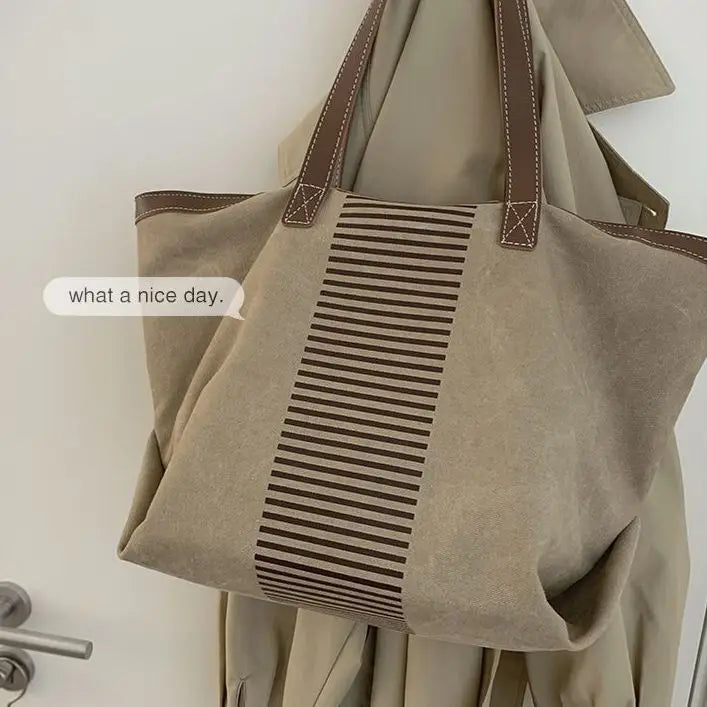 Foufurieux Tote Bag Canvas Zipper Shoulder Bags Y2k