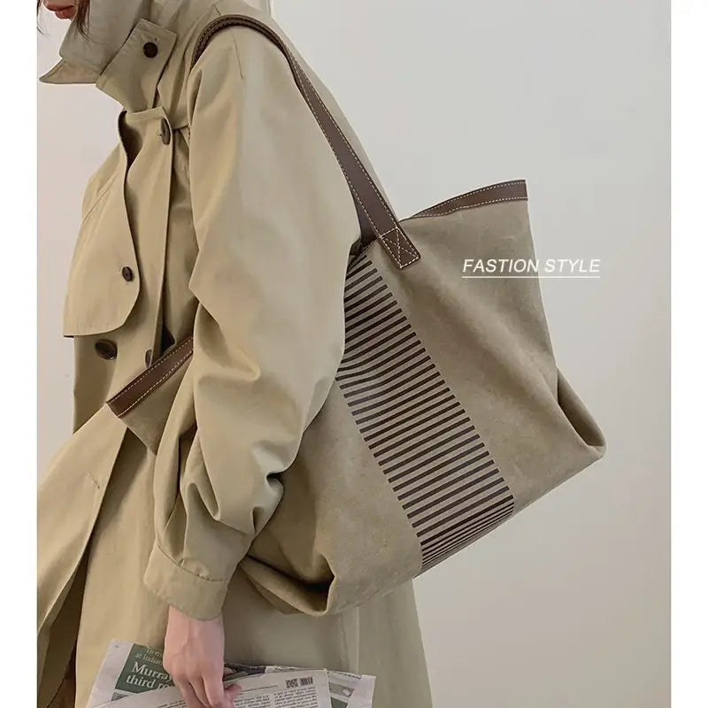 Foufurieux Tote Bag Canvas Zipper Shoulder Bags Y2k