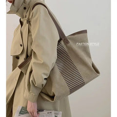 Foufurieux Tote Bag Canvas Zipper Shoulder Bags Y2k