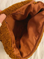 Winter Chestnut Squirrel Plush Bag Women Handbag Fanny Pack