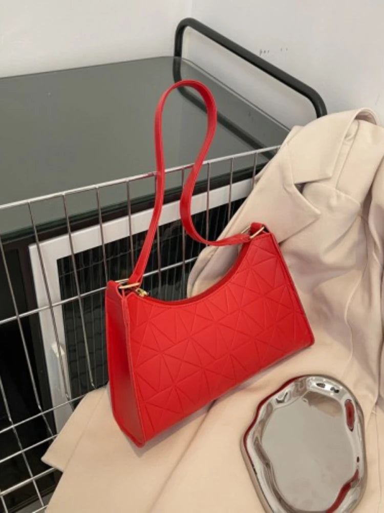 Foufurieux Women Bag Retro PU Leather Shoulder Bags Zipper Handbags