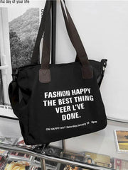 Foufurieux Women Canvas Bag Tote Bag Shoulder Bags High Capacity Crossbody Bag