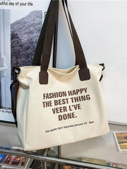 Foufurieux Women Canvas Bag Tote Bag Shoulder Bags High Capacity Crossbody Bag
