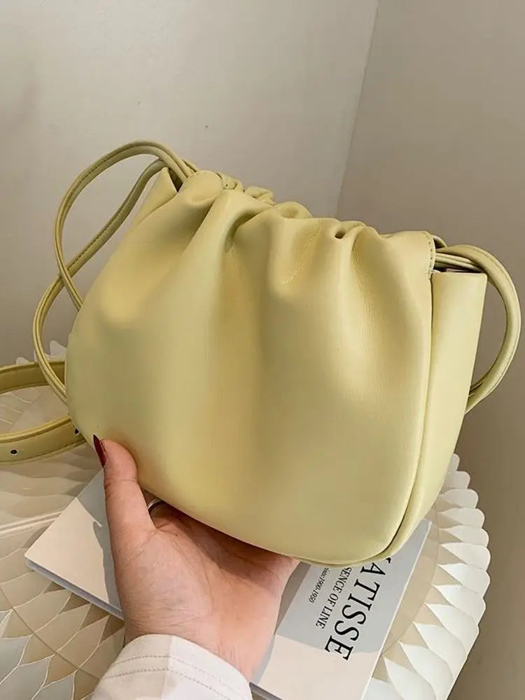 Foufurieux Shoulder Bag High PU Leather Bucket Bag