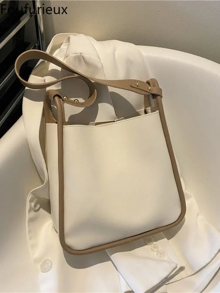 Foufurieux Women Summer Large Capacity Green Tote Shoulder Bag