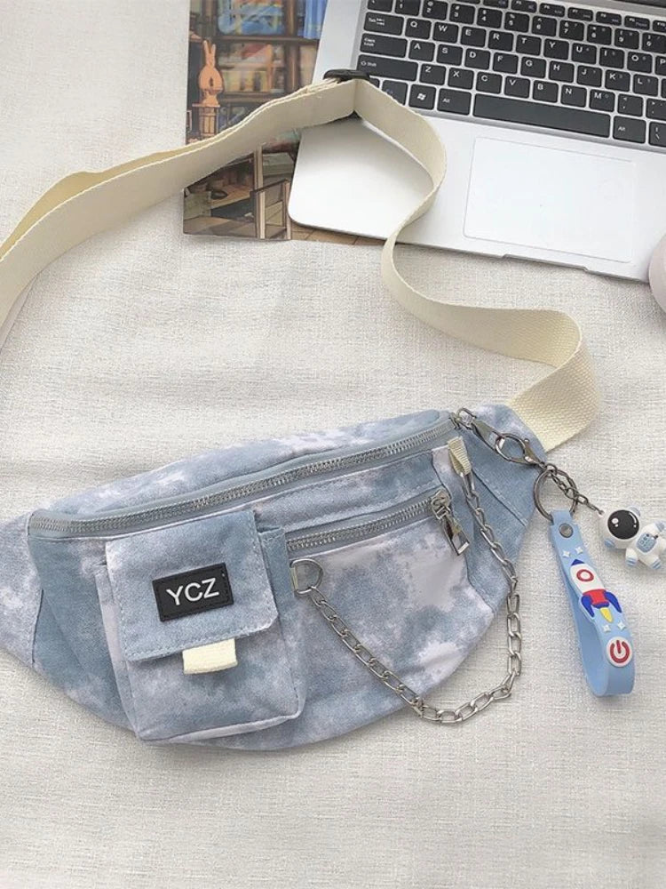 Foufurieux Canvas Crossbody Bag Shoulder Pack