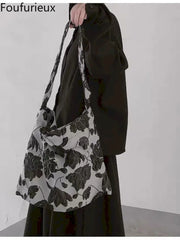 Foufurieux Women's Jacquard Shoulder Bags Harajuku Style