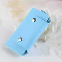 Casual Buckle Square Key Chain PU Leather Key Bag