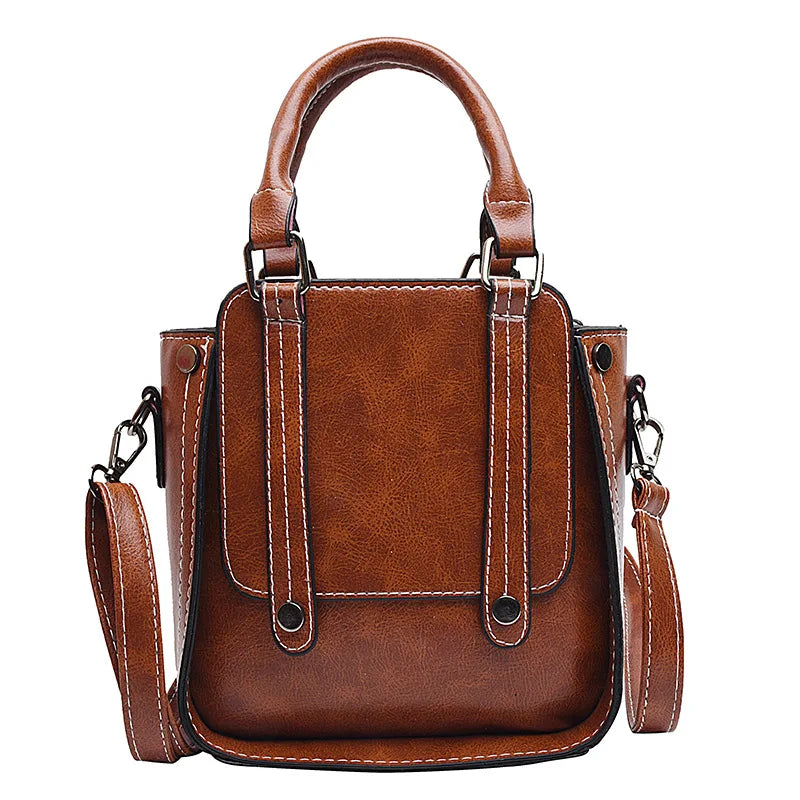 Retro Ladies Handbags Four Seasons Totes Bags Style PU Shoulder Messenger