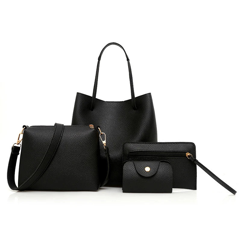 4-Piece Handbag Set Large-Capacity Multi-Function Handbag