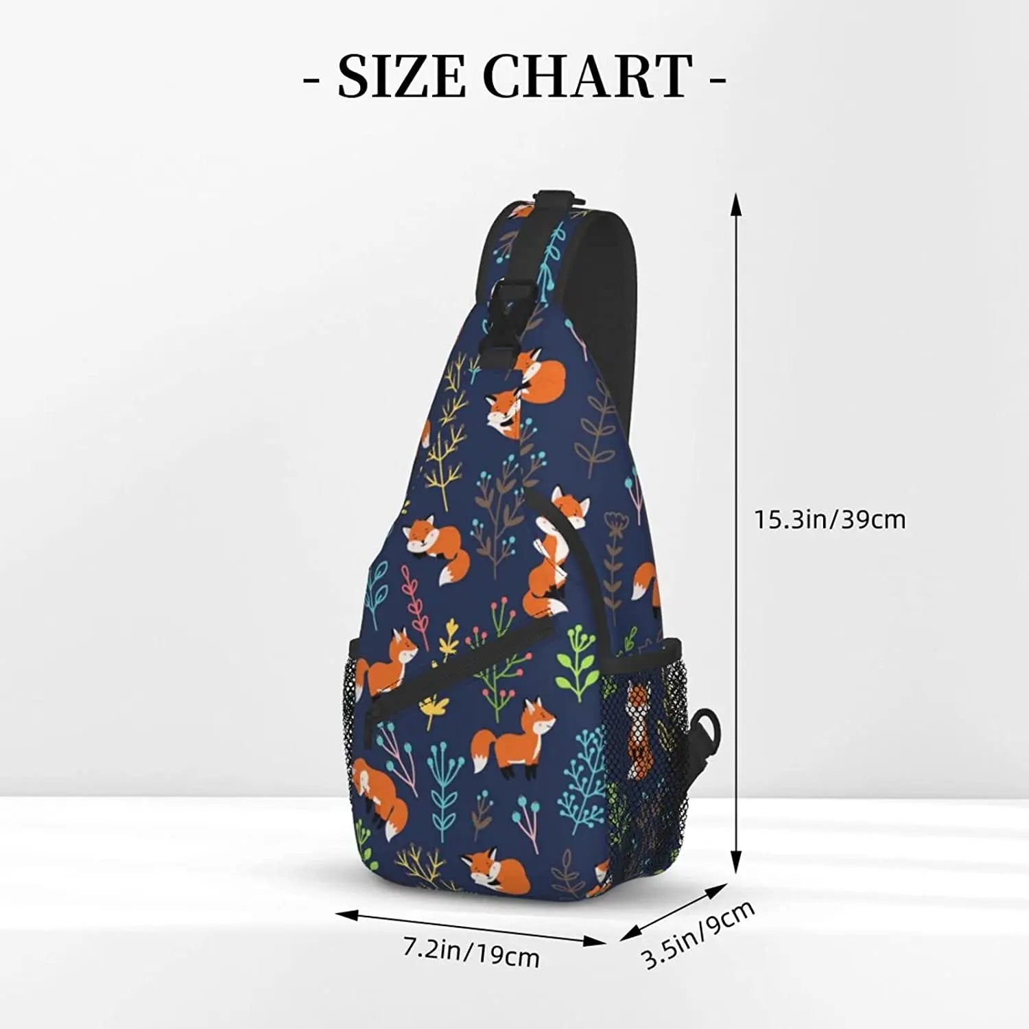 Fox Foxes Sling Backpack Crossbody Shoulder Bag Chest Dayp