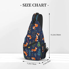 Fox Foxes Sling Backpack Crossbody Shoulder Bag Chest Dayp