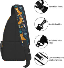 Fox Foxes Sling Backpack Crossbody Shoulder Bag for Men Women
