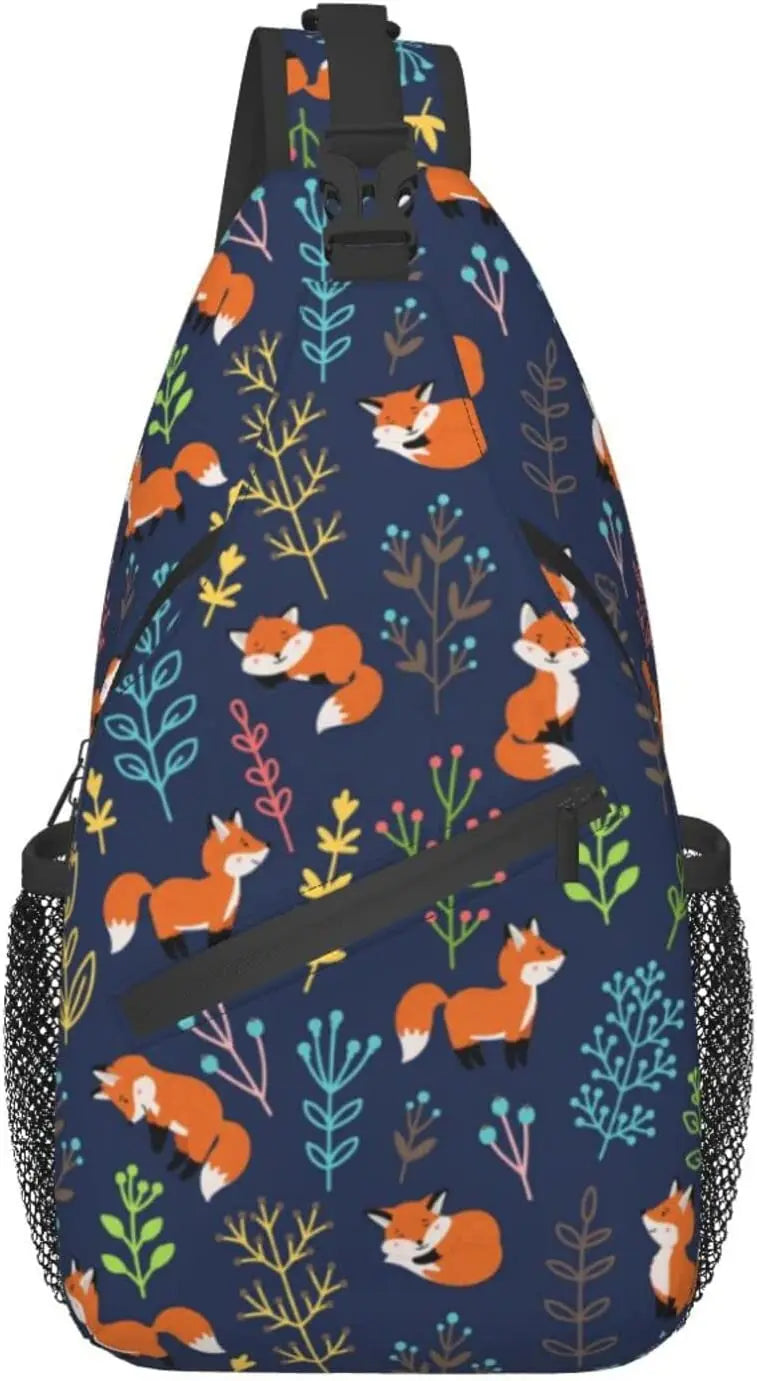 Fox Foxes Sling Backpack Crossbody Shoulder Bag Chest Dayp