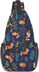 Fox Foxes Sling Backpack Crossbody Shoulder Bag Chest Dayp