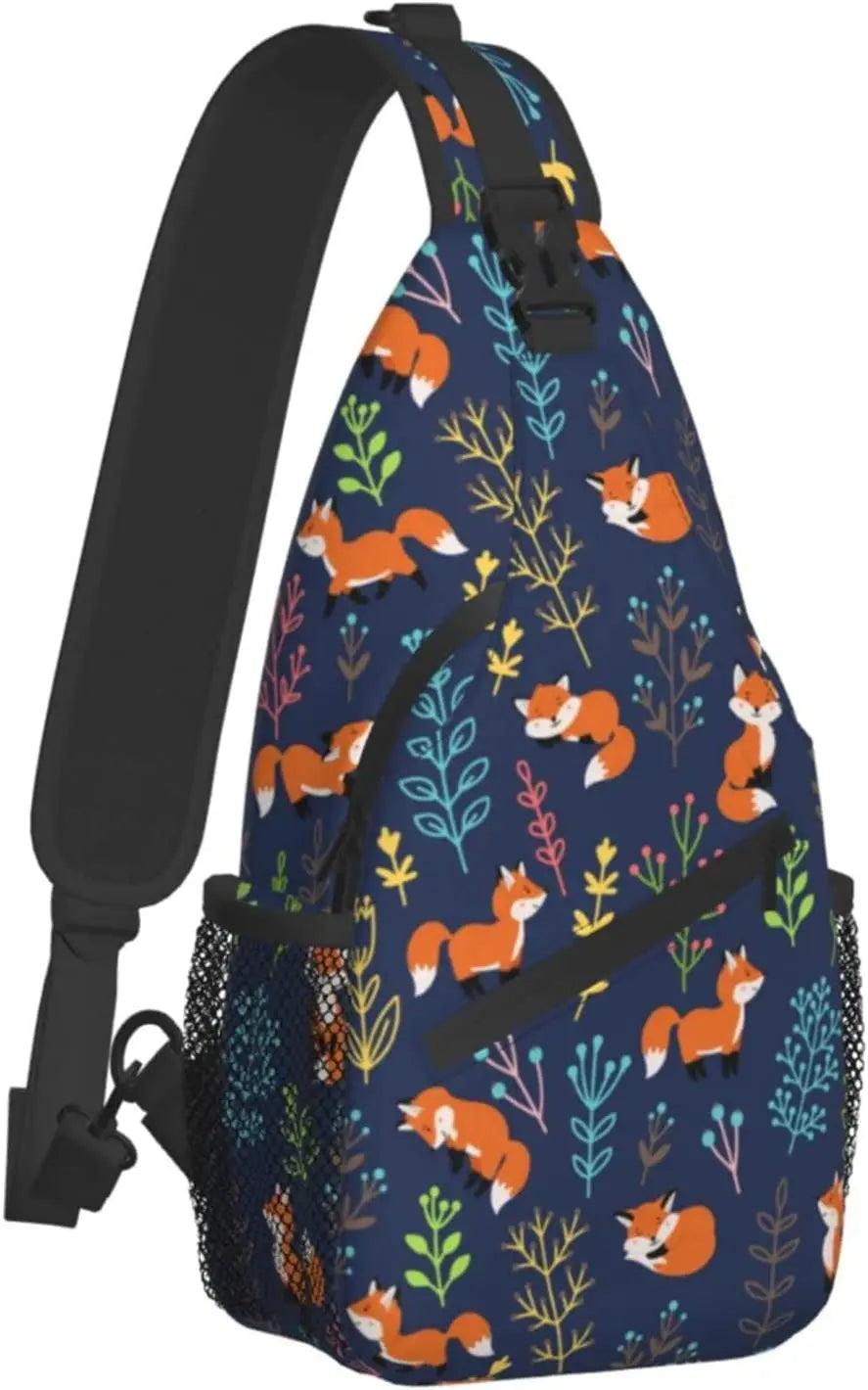 Fox Foxes Sling Backpack Crossbody Shoulder Bag Chest Dayp
