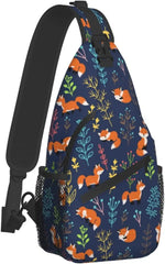 Fox Foxes Sling Backpack Crossbody Shoulder Bag Chest Dayp