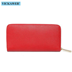 Women's Long Wallet Leather Money Bag Female Clutch VK06