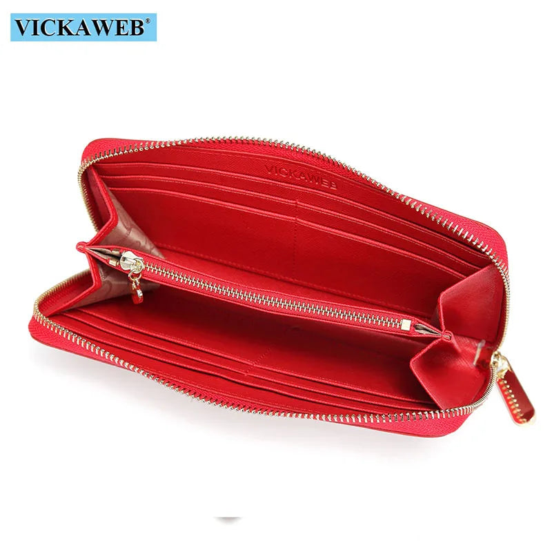 Women's Long Wallet Leather Money Bag Female Clutch VK06