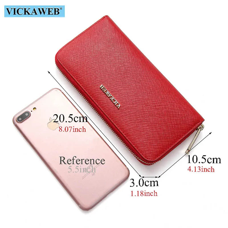 Women's Long Wallet Leather Money Bag Female Clutch VK06