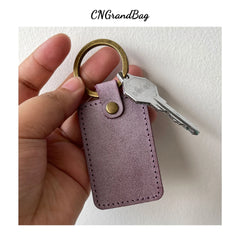 Personalized Leather Key Holder Letter Keyring