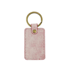 Personalized Leather Key Holder Letter Keyring