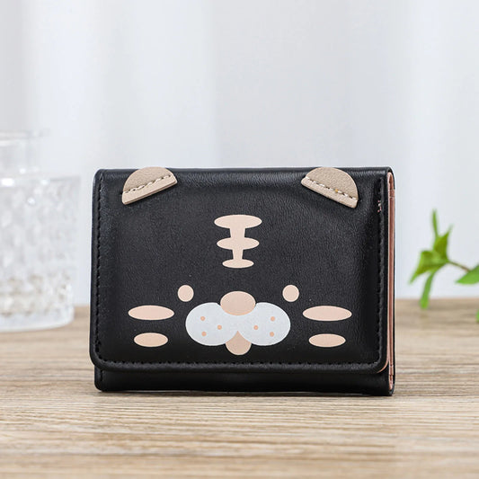 Cat Prints Women Hasp Purse Wallet Multiple Card Slots Clutch Bag
